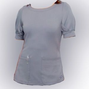 Jaanuu Gray XL Scrubs 2 tops and 1 jogger